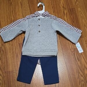 Baby boy Outfit 3 piece Set - sweater, button up shirt, pants